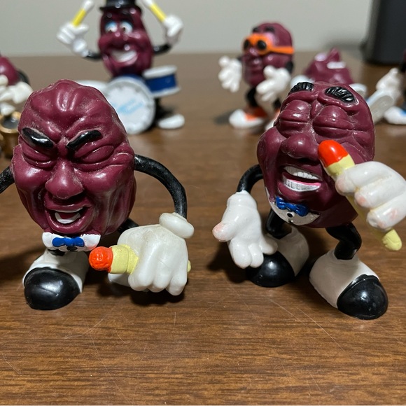 Vintage California Raisins 3" PVC Figures 1980s Calrab Applause, Lot of 8 - Picture 6 of 9